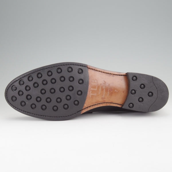 極美品★TLB Mallorca/ティーエルビー SIZE 7【現行定価6万円以上★コインローファー/520】カーフ/黒/メンズ★n165