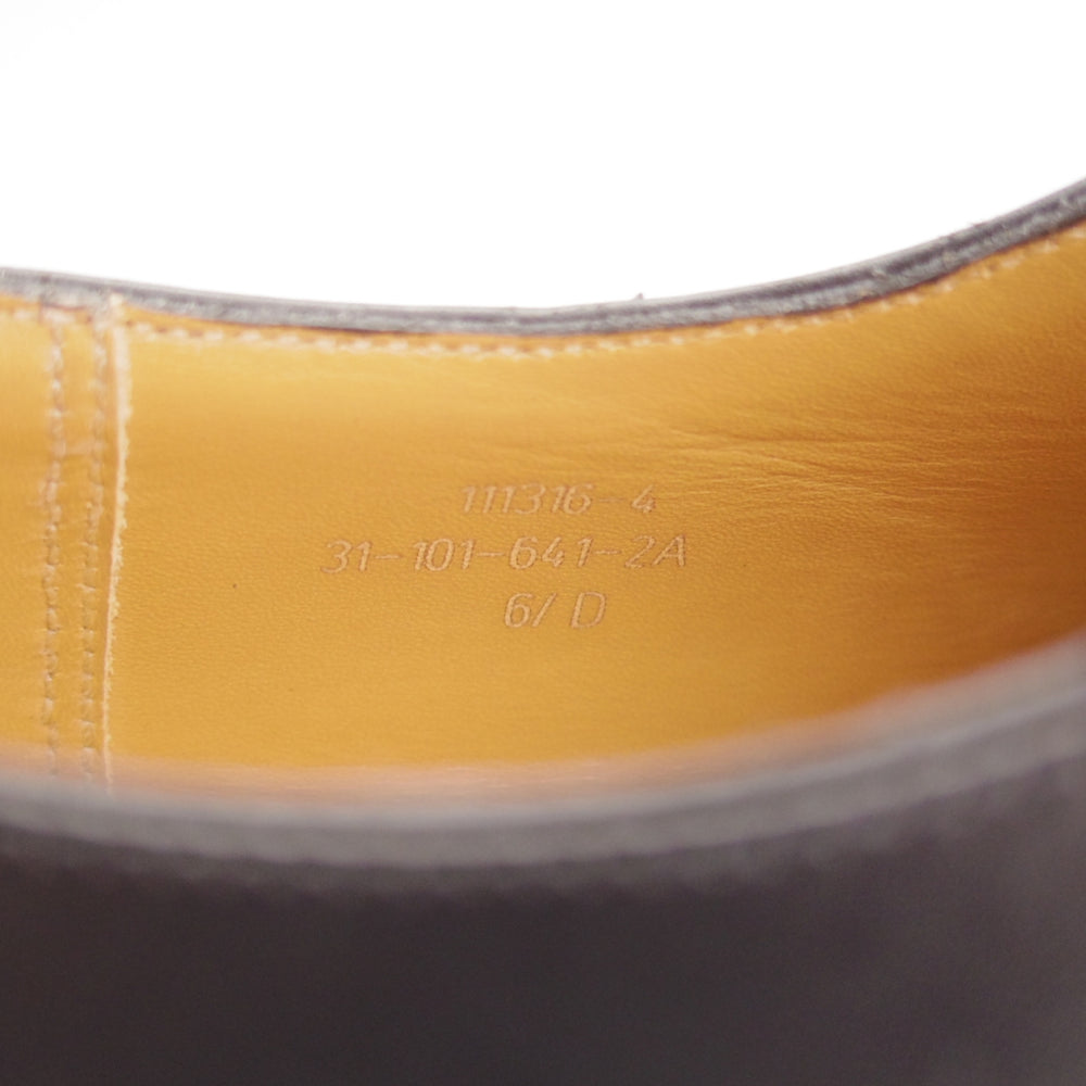 使用数回★J.M.ウエストン 6.5D【定価￥176,000-★ゴルフ/GOLF】641/31ラスト/Uチップ/ボックスカーフ/黒/メンズ/Weston★o170
