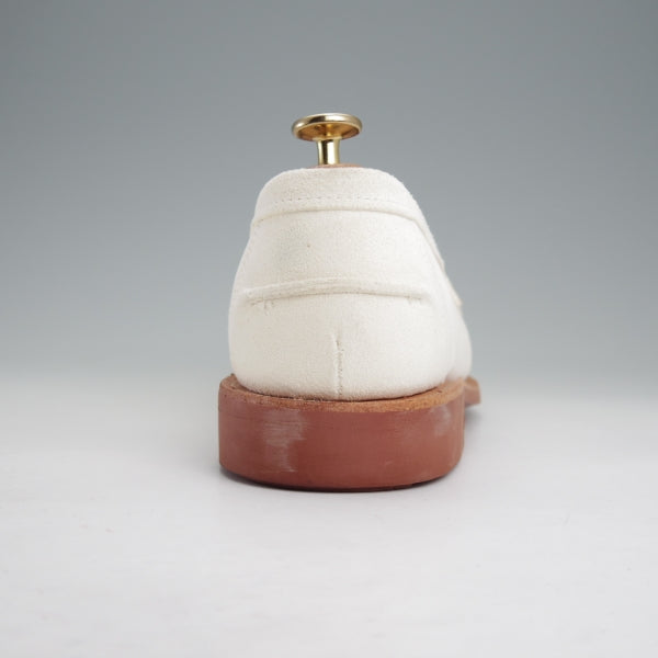 極美品★(英)サンダース SIZE 7.5【定価￥64,900-★コマンドソール/トゥモローランド別注】2679MS/コインローファー/白/SANDERS★n681