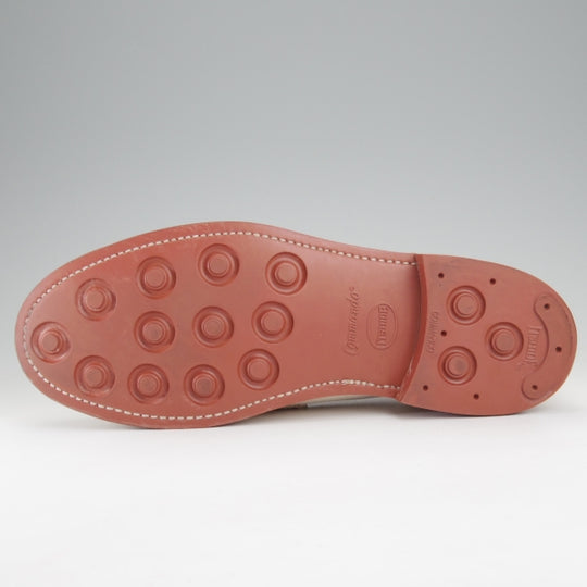 極美品★(英)サンダース SIZE 7.5【定価￥64,900-★コマンドソール/トゥモローランド別注】2679MS/コインローファー/白/SANDERS★n681