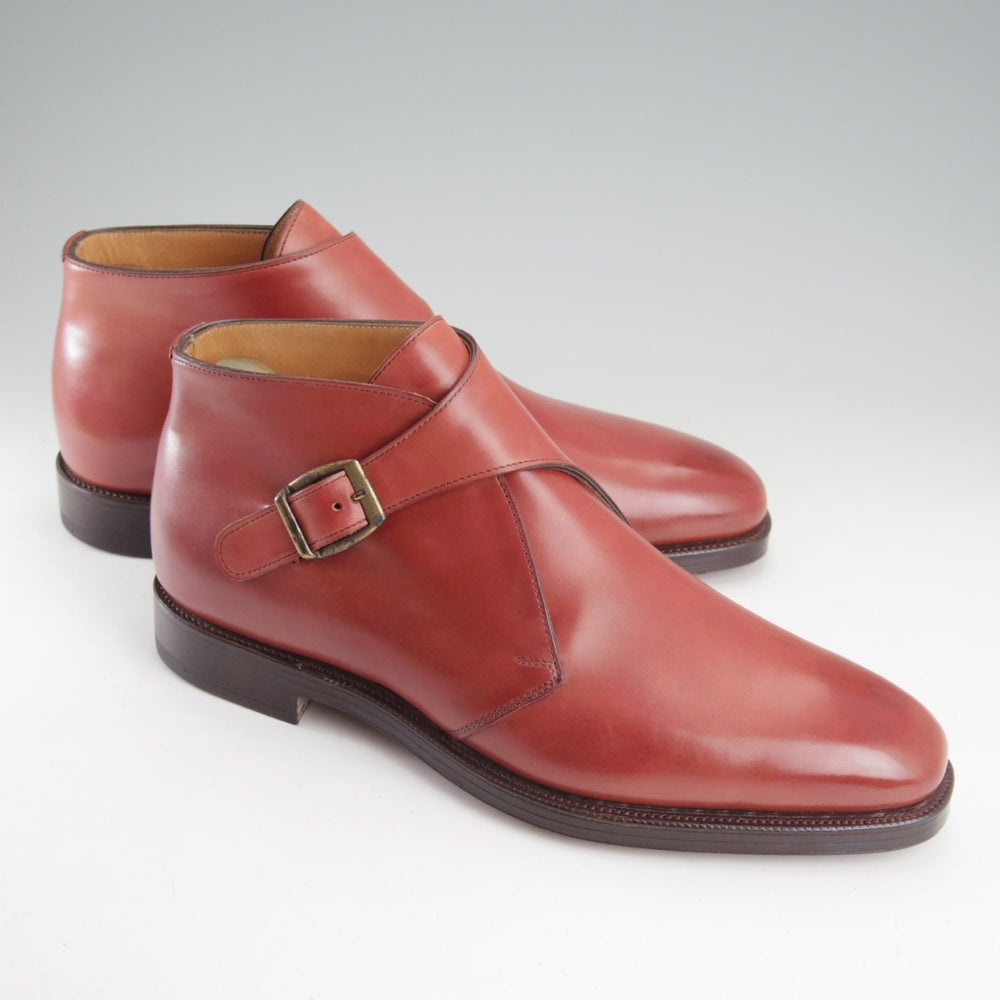 未使用★エドワードグリーン 7E【現行定価20万円以上★OLNEY/ジョージブーツ/808ラスト】モンクブーツ/カーフ/赤茶/EDWARD GREEN★o171