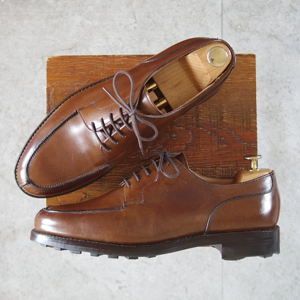 極美品★クロケット&ジョーンズ 8.5E【定価￥154,000-★モールトン/MORETON/リッジウェイソール】292ラスト/Uチップ/カーフ/濃茶/メンズ★p309