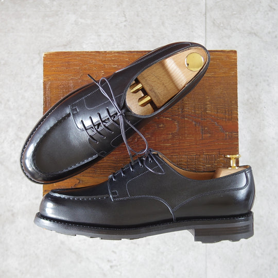 美品★J.M.ウエストン 7C【定価￥187,000-★ゴルフ/GOLF】641/31ラスト/Uチップ/ボックスカーフ/黒/メンズ/Weston/ウェストン★p310