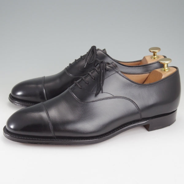 極美品★(英)チーニー 9F【定価￥92,400-★アルフレッド/ALFRED】125ラスト/ストレートチップ/カーフ/黒/メンズ/CHEANEY★n683