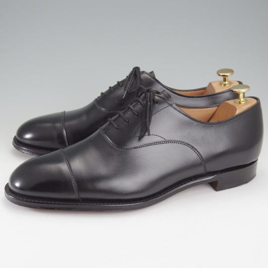 極美品★(英)チーニー 9F【定価￥92,400-★アルフレッド/ALFRED】125ラスト/ストレートチップ/カーフ/黒/メンズ/CHEANEY★n683