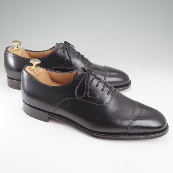 極美品★(英)チーニー 9F【定価￥92,400-★アルフレッド/ALFRED】125ラスト/ストレートチップ/カーフ/黒/メンズ/CHEANEY★n683