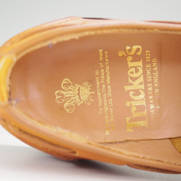 美品★トリッカーズ SIZE 6【現行定価10万円以上★タッセルローファー/ELTON】8011/カーフ/薄茶/メンズ/Tricker's★n169