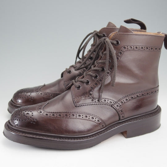 極美品★トリッカーズ SIZE 5【定価￥143,000-★STOW/エスプレッソバーニッシュ】5634/カントリーブーツ/カーフ/濃茶/Tricker's★n686