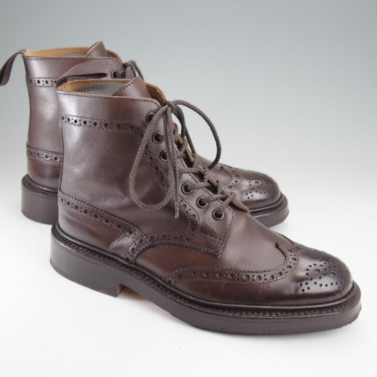 極美品★トリッカーズ SIZE 5【定価￥143,000-★STOW/エスプレッソバーニッシュ】5634/カントリーブーツ/カーフ/濃茶/Tricker's★n686