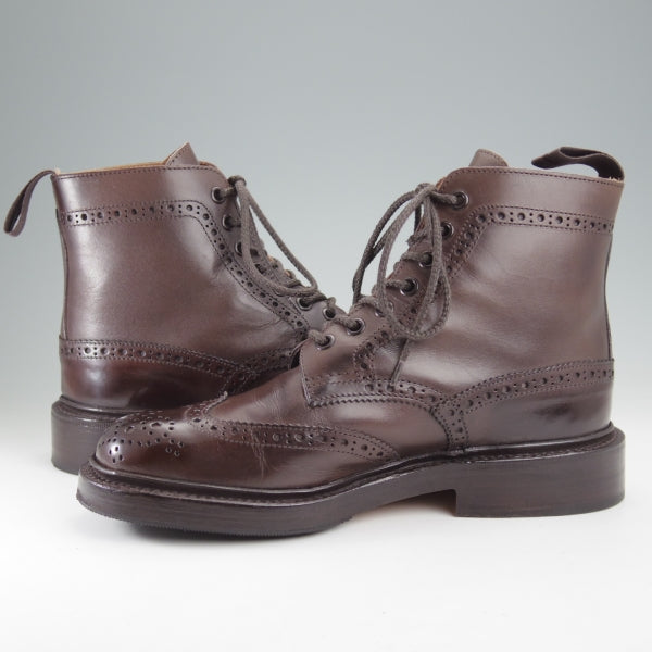 極美品★トリッカーズ SIZE 5【定価￥143,000-★STOW/エスプレッソバーニッシュ】5634/カントリーブーツ/カーフ/濃茶/Tricker's★n686