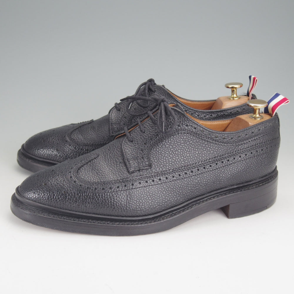 美品★(米)トムブラウン US8.5【定価￥214,500-★英国製/ロングウイング】グレインレザー/黒/メンズ/THOM BROWNE★p307