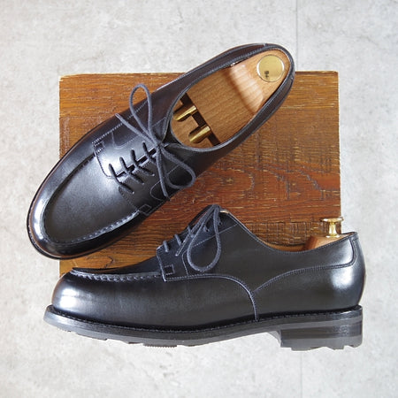 極美品★J.M.ウエストン 7.5D【定価￥176,000-★ゴルフ/GOLF】641/31ラスト/Uチップ/黒/Weston/ウェストン★n688