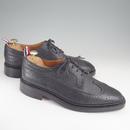 美品★(米)トムブラウン US8.5【定価￥214,500-★英国製/ロングウイング】グレインレザー/黒/メンズ/THOM BROWNE★p307