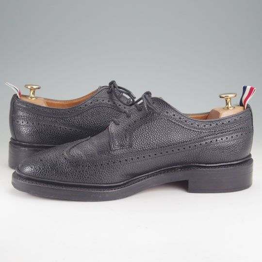 美品★(米)トムブラウン US8.5【定価￥214,500-★英国製/ロングウイング】グレインレザー/黒/メンズ/THOM BROWNE★p307
