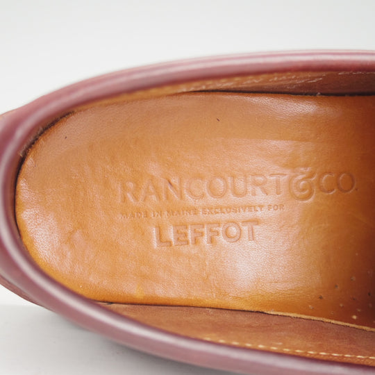 ほぼ未使用★(米)RANCOURT/ランコート 6.5D【定価795ドル(12万円程度)★コードバン仕様/(米)LEFFOT別注】ビットローファー/赤茶★o730