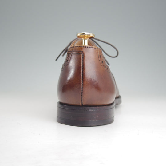 美品★クロケット&ジョーンズ 9.5E【定価￥154,000-★WESTFIELD 2/ウエストフィールド】379ラスト/セミブローグ/濃茶/Crockett&Jones★p308