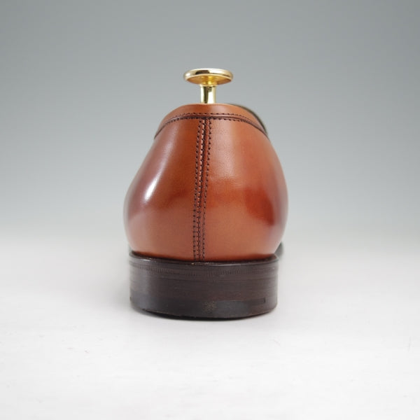極美品★エドワードグリーン 10E【定価￥253,000-★ピカデリー/PICCADILLY】184ラスト/コインローファー/カーフ/茶/EDWARD GREEN★n687