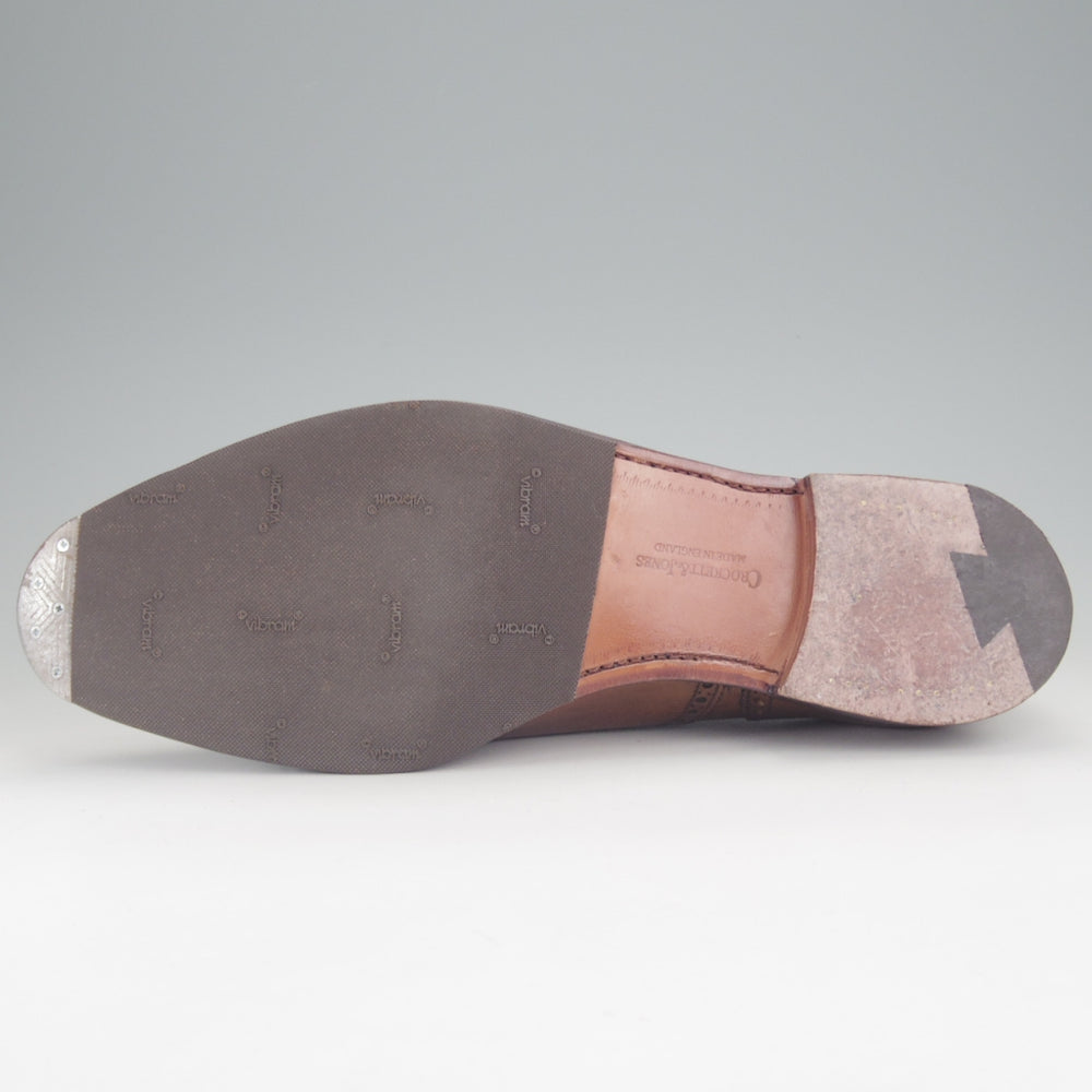 美品★クロケット&ジョーンズ 9.5E【定価￥154,000-★WESTFIELD 2/ウエストフィールド】379ラスト/セミブローグ/濃茶/Crockett&Jones★p308
