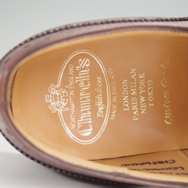 美品★チャーチ 80F/UK8【定価￥176,000-★チェットウィンド/CHETWYND】173ラスト/フルブローグ/ネバダカーフ/EBONY/濃茶/Church's★n173