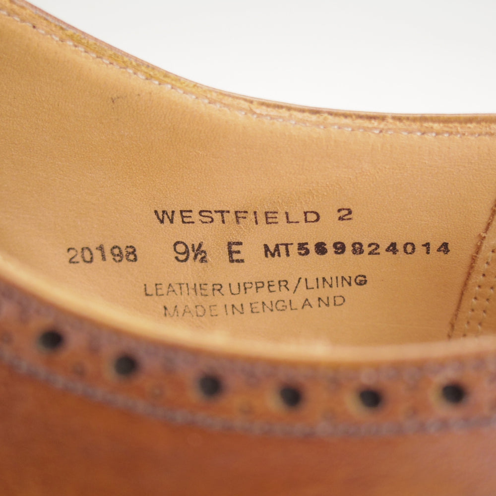 美品★クロケット&ジョーンズ 9.5E【定価￥154,000-★WESTFIELD 2/ウエストフィールド】379ラスト/セミブローグ/濃茶/Crockett&Jones★p308