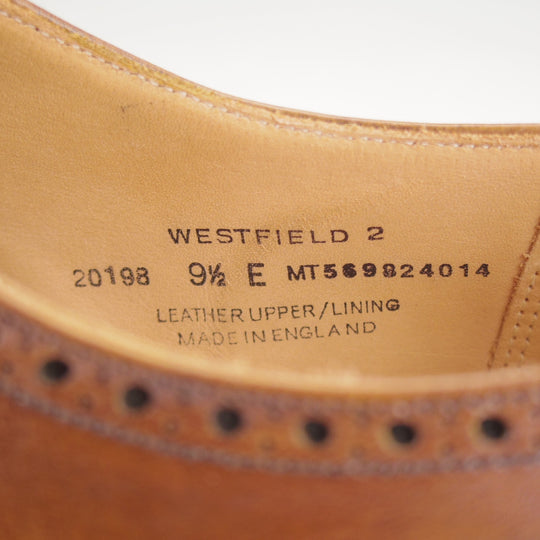 美品★クロケット&ジョーンズ 9.5E【定価￥154,000-★WESTFIELD 2/ウエストフィールド】379ラスト/セミブローグ/濃茶/Crockett&Jones★p308