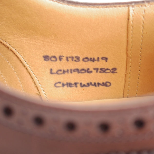 美品★チャーチ 80F/UK8【定価￥176,000-★チェットウィンド/CHETWYND】173ラスト/フルブローグ/ネバダカーフ/EBONY/濃茶/Church's★n173