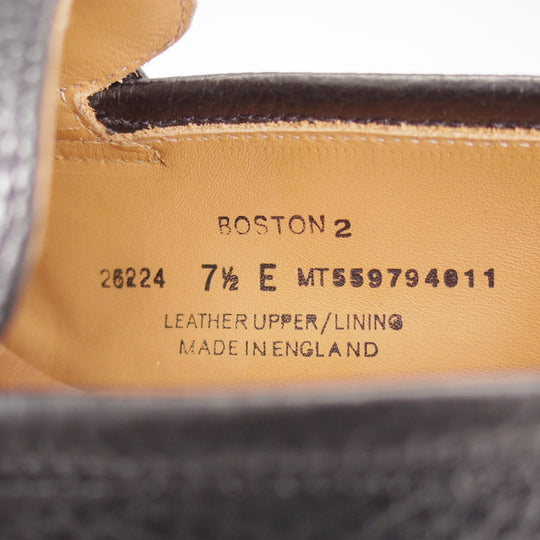 美品★クロケット&ジョーンズ 7.5E【定価￥127,600-★ダイナイトソール/BOSTON 2】376ラスト/コインローファー/黒/Crockett&Jones★o732