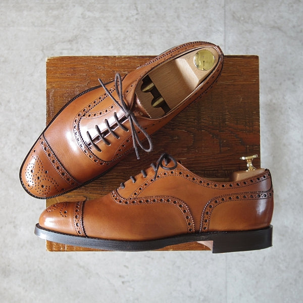 未使用★チャーチ 55F/UK5.5【定価￥176,000-★ディプロマット/DIPLOMAT】173ラスト/セミブローグ/ネバダカーフ/茶/Church's★n178