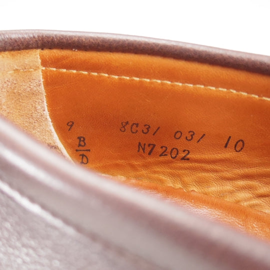 美品★オールデン 9D【現行定価17万円以上★カプリラスト/コインローファー/N7202】シボ革/濃茶/コプレイラスト/メンズ/ALDEN★n690