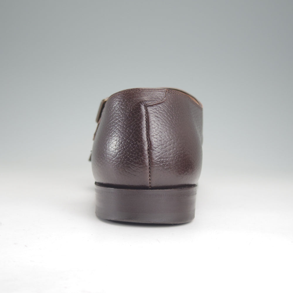 極上★(伊)F.LLIジャコメッティ SIZE 40【定価￥90,200-★ダブルモンクサンダル/FG330】SANDALOラスト/濃茶/メンズ/Giacometti★p313