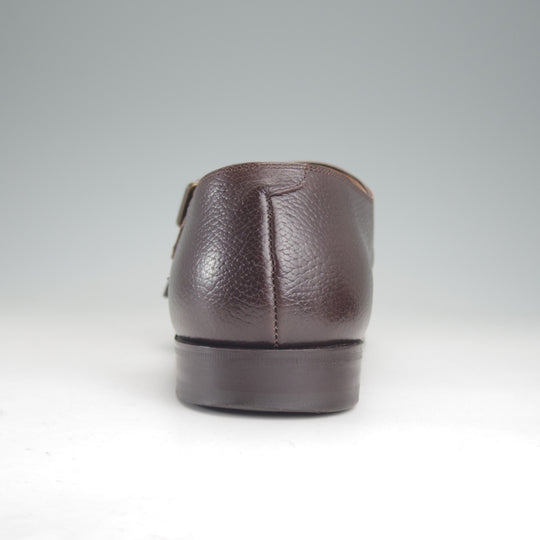 極上★(伊)F.LLIジャコメッティ SIZE 40【定価￥90,200-★ダブルモンクサンダル/FG330】SANDALOラスト/濃茶/メンズ/Giacometti★p313