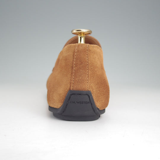 極美品★J.M.ウエストン SIZE 7.5【定価￥104,500-★ドライビングシューズ/932 】ローファー/スエード/茶/メンズ/Weston/ウェストン★p314