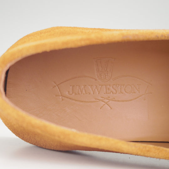 極美品★J.M.ウエストン SIZE 7.5【定価￥104,500-★ドライビングシューズ/932 】ローファー/スエード/茶/メンズ/Weston/ウェストン★p314