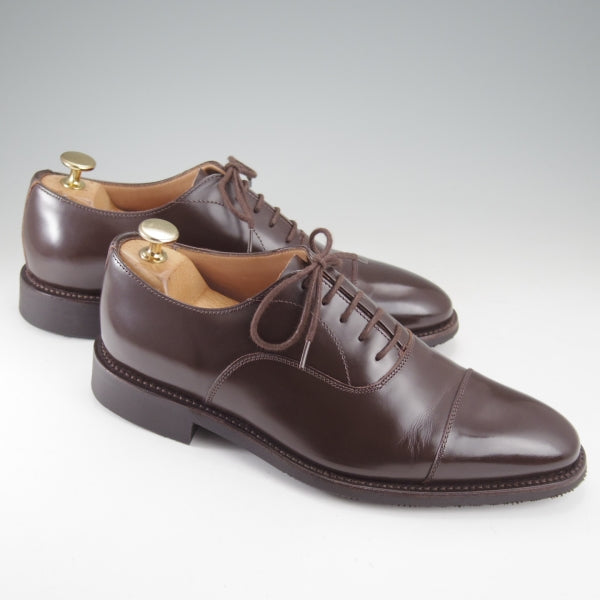 極美品★(英)アルフレッド・サージェント 6F【貴重★(仏)BOWEN別注/ストレートチップ】ポリッシュレザー/濃茶/ALFRED SARGENT★n692