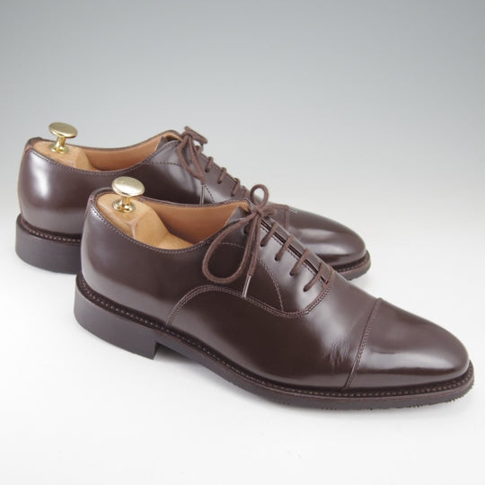 極美品★(英)アルフレッド・サージェント 6F【貴重★(仏)BOWEN別注/ストレートチップ】ポリッシュレザー/濃茶/ALFRED SARGENT★n692