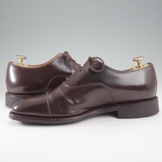 極美品★(英)アルフレッド・サージェント 6F【貴重★(仏)BOWEN別注/ストレートチップ】ポリッシュレザー/濃茶/ALFRED SARGENT★n692