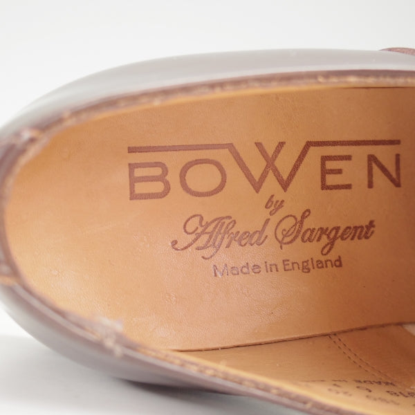 極美品★(英)アルフレッド・サージェント 6F【貴重★(仏)BOWEN別注/ストレートチップ】ポリッシュレザー/濃茶/ALFRED SARGENT★n692