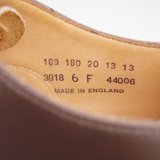 極美品★(英)アルフレッド・サージェント 6F【貴重★(仏)BOWEN別注/ストレートチップ】ポリッシュレザー/濃茶/ALFRED SARGENT★n692