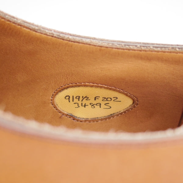 美品★エドワードグリーン 9F【現行定価￥308,000-★DOVER/ドーバー/202ラスト】スキンステッチ/Uチップ/カーフ/濃茶/EDWARD GREEN★n176