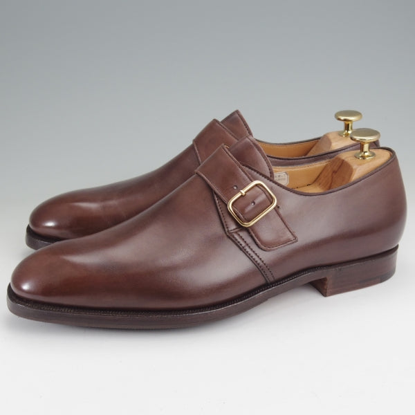 未使用★クロケット&ジョーンズ UK7.5/US8E【(米)ラルフローレン別注★POLO Ralph Lauren】モンクストラップ/濃茶/Crockett&Jones★n177