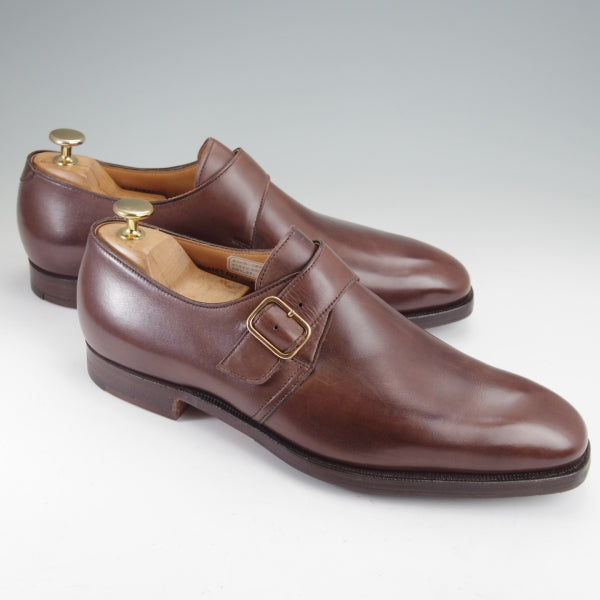 未使用★クロケット&ジョーンズ UK7.5/US8E【(米)ラルフローレン別注★POLO Ralph Lauren】モンクストラップ/濃茶/Crockett&Jones★n177