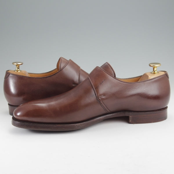 未使用★クロケット&ジョーンズ UK7.5/US8E【(米)ラルフローレン別注★POLO Ralph Lauren】モンクストラップ/濃茶/Crockett&Jones★n177