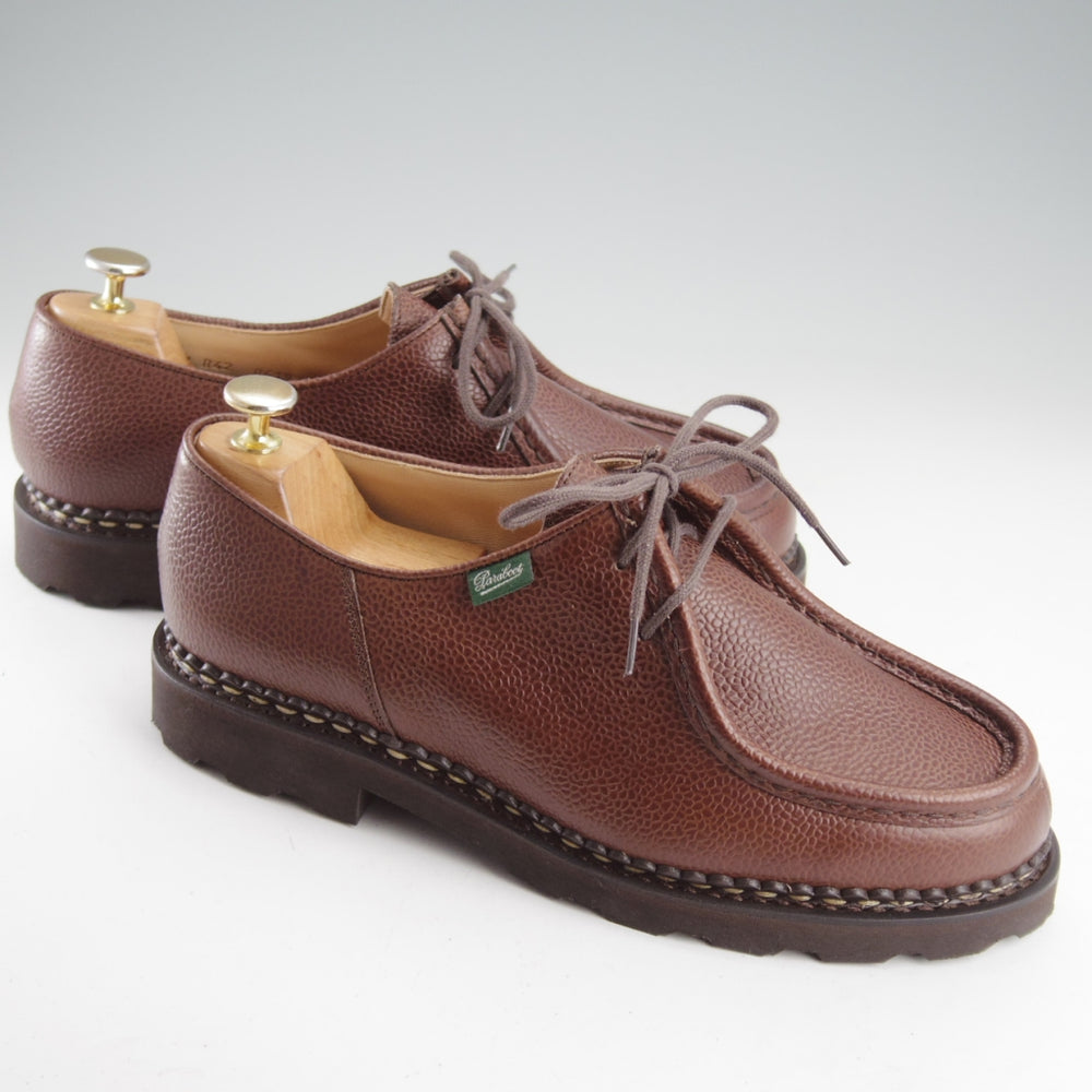 未使用★パラブーツ SIZE 42【定価￥94,600-★ミカエル/MICHAEL】チロリアンシューズ/グレインレザー/EBENE/濃茶/Paraboot★o181