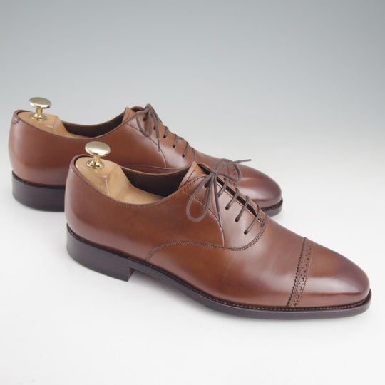極上★(スペイン製)カルミナ SIZE 6.5【定価￥94,600-★パンチドキャップトゥ/80201】RAINラスト/ベガノカーフ/茶/CARMINA★p316