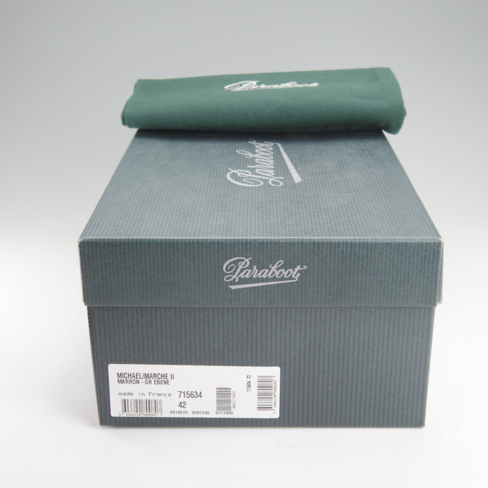 未使用★パラブーツ SIZE 42【定価￥94,600-★ミカエル/MICHAEL】チロリアンシューズ/グレインレザー/EBENE/濃茶/Paraboot★o181
