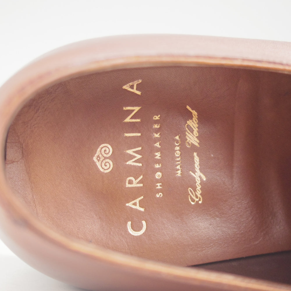 極上★(スペイン製)カルミナ SIZE 6.5【定価￥94,600-★パンチドキャップトゥ/80201】RAINラスト/ベガノカーフ/茶/CARMINA★p316