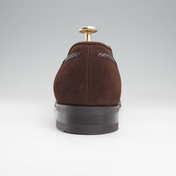 三陽山長 鹿一郎 スエードタッセルローファー ブラウン 25cm 7 日本製 中古)三陽山長/鹿一郎/スエード/タッセルローファー/R2013ラスト☆n694