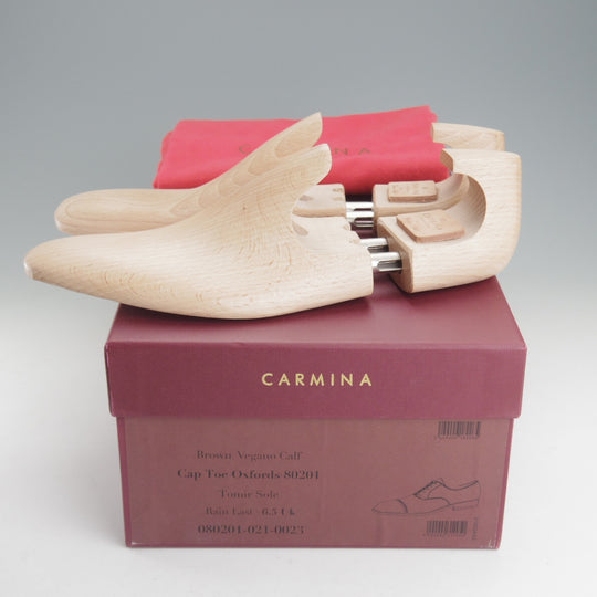 極上★(スペイン製)カルミナ SIZE 6.5【定価￥94,600-★パンチドキャップトゥ/80201】RAINラスト/ベガノカーフ/茶/CARMINA★p316