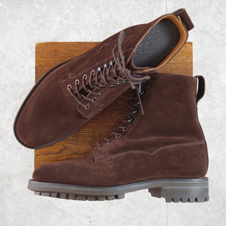 未使用★クロケット&ジョーンズ 6.5E【現行定価10万円以上★RADNOR/レースアップブーツ】228ラスト/スエード/濃茶/Crockett&Jones★o740