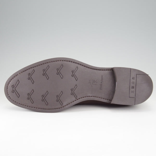 ほぼ試着程度★三陽山長 SIZE 8.5【定価￥75,900-★鹿一郎/R2013ラスト】タッセルローファー/スエード/濃茶/Sanyo Yamacho★n694
